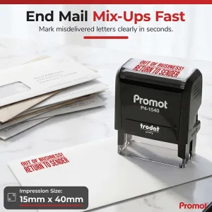 Out of Business Return to Sender Stamp – Self-Inking (Small)