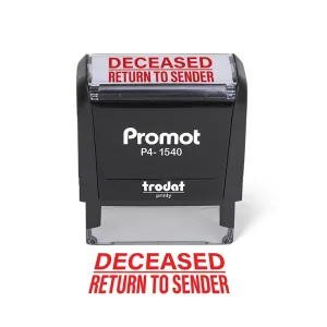 Deceased Return to Sender Stamp – Self-Inking (Small)