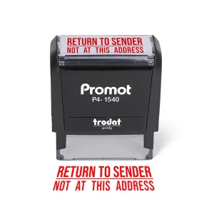Return to Sender Not at This Address Stamp – Self-Inking (Small)