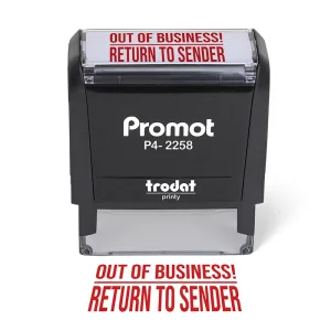Out of Business Return to Sender Stamp – Self-Inking (Large)